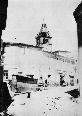 Réparations du clocher de l'église Saint-Blaise.