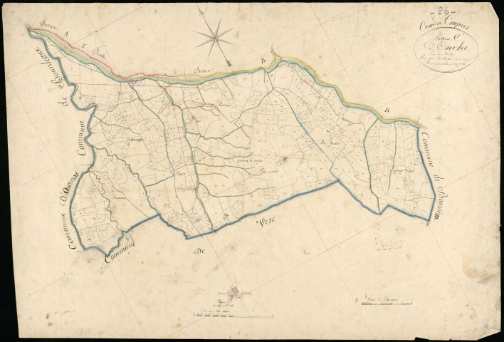 Section C, Onche. Pendays (hameau du) (agrandissement).