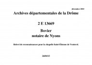 Relevé de reconnaissances pour la chapelle Saint-Étienne de Venterol (26 avril 1515).