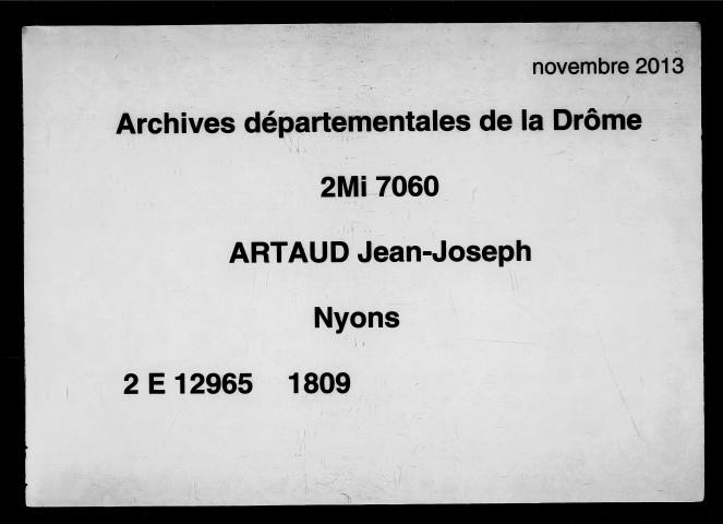 1er janvier-29 octobre 1809