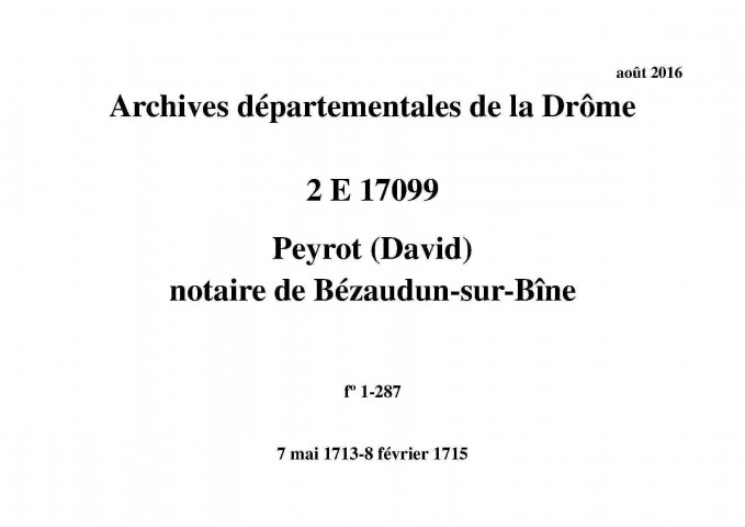 7 mai 1713-8 février 1715