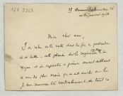 CAS le remerciant pour l’article sur Victor Hugo.