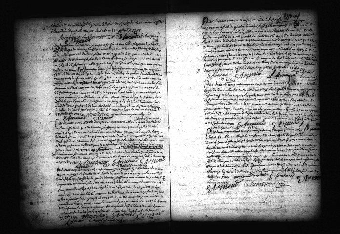 Déclarations de naissances, mariages, décès (1788).