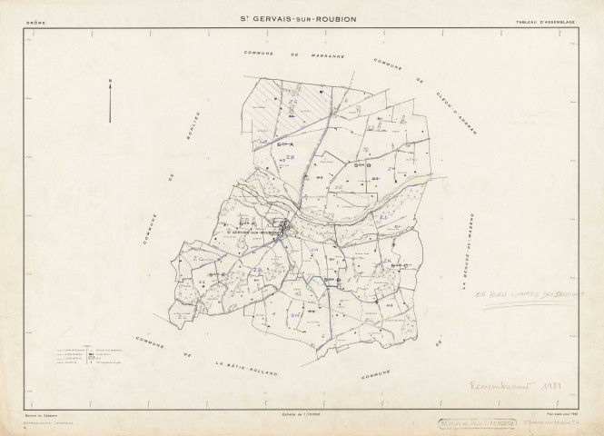 Tableau d'assemblage. 1951-1981.
