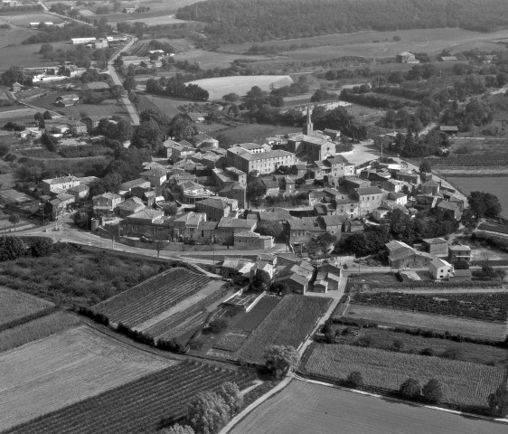 Vue aérienne du village.