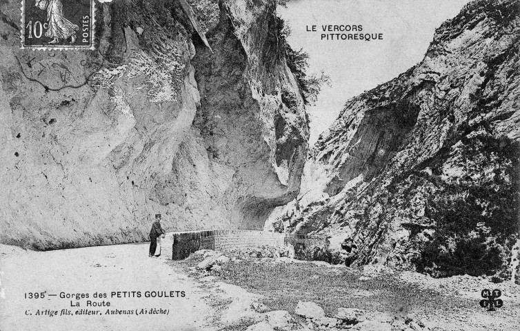 Le Vercors. - La route des Petits-Goulets.