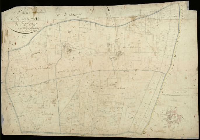 Section A1, Perlenge. Perlenge (village de) (agrandissement).