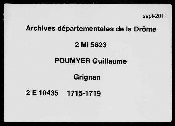 14 novembre 1715-8 janvier 1719