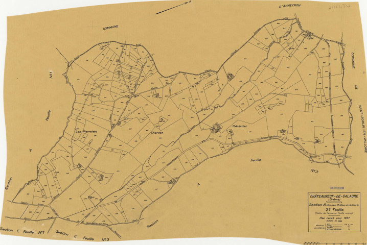 A2, Moïlles et de Merlin. 1937.