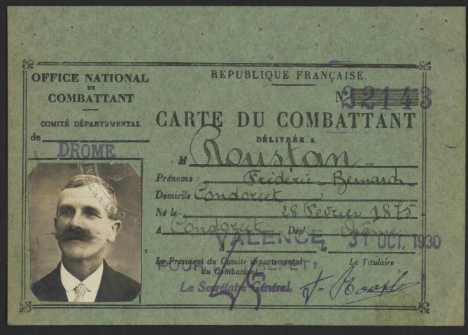 Roustan, Frédéric Bernard