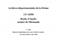 10 octobre 1664-1er mars 1666