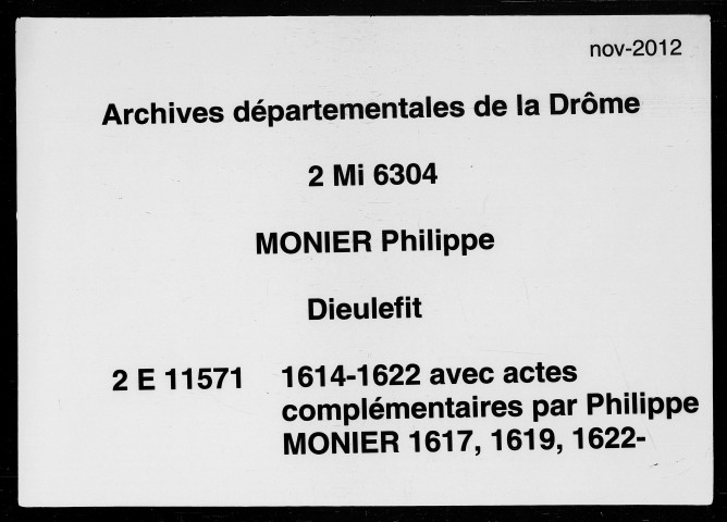 septembre 1614-13 décembre 1622