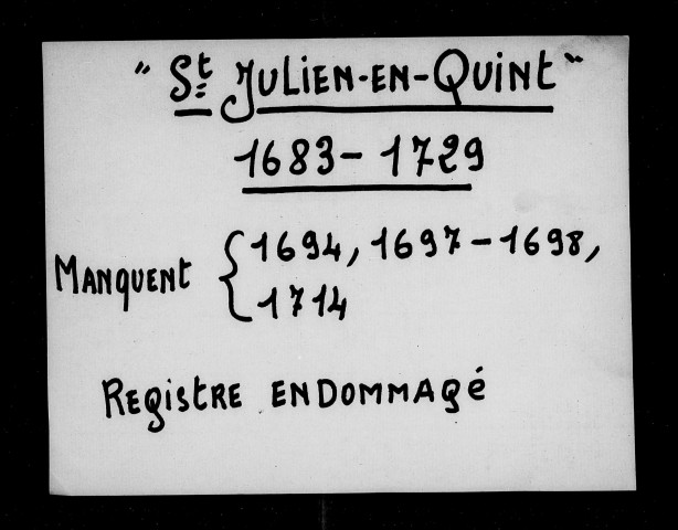 Religion catholique. - Baptêmes, mariages, sépultures (1683-1792).