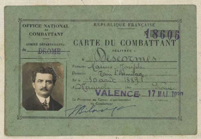 Descormes, Marius Auguste Joseph