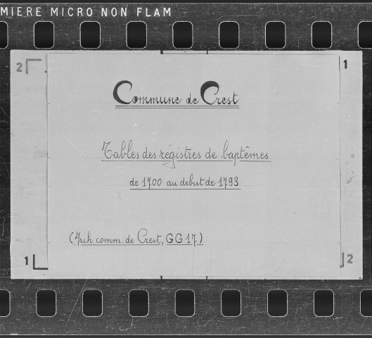 Baptêmes (1700-1793).