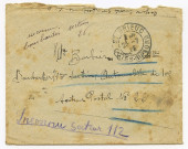 Lettre adressée à M. Barbier, 5ème régiment d'artillerie.