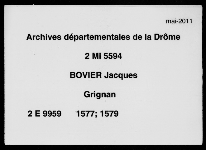 10 février 1577-10 janvier 1579