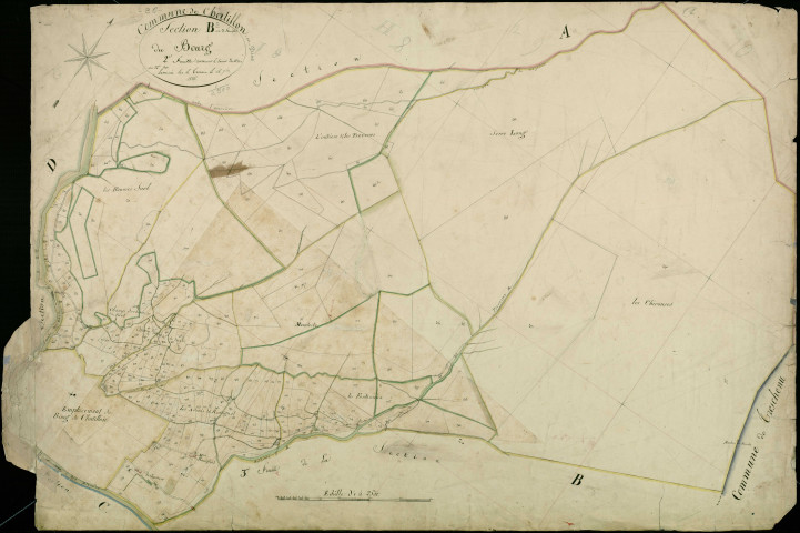 Section B2, Bourg (le). Village (agrandissement sur B1).