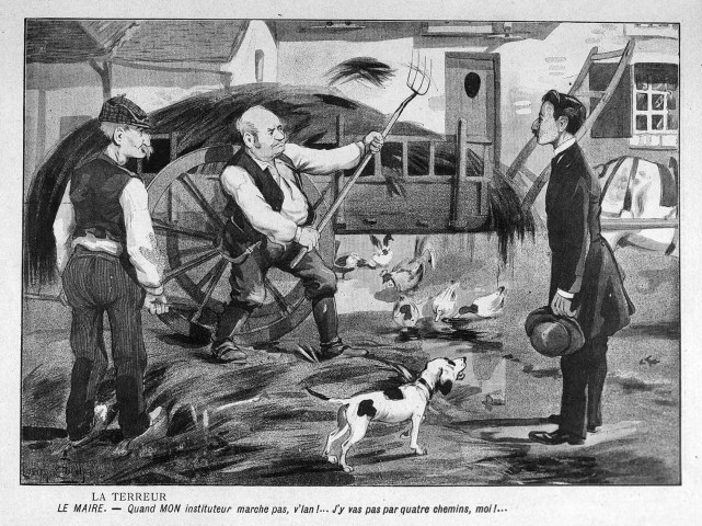 Caricature, extrait de "L'Assiette au Beurre".