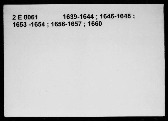 31 décembre 1639-7 mai 1660