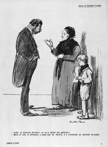 Caricature, extrait de "L'Assiette au Beurre".