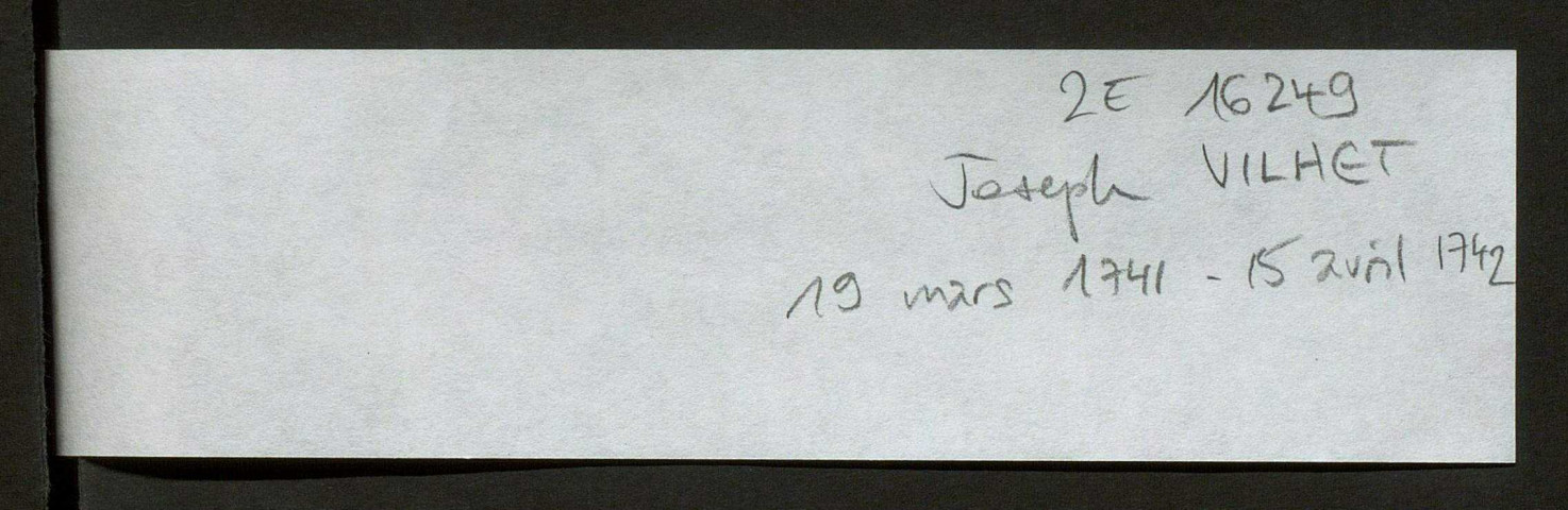 19 mars 1741-15 avril 1742