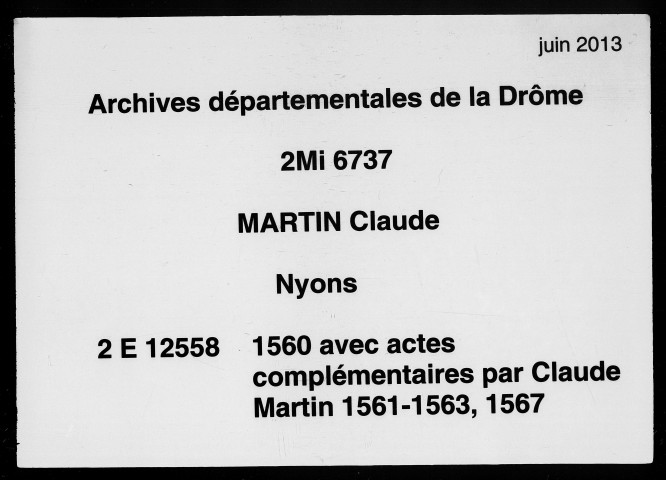 13 octobre-16 décembre 1560
