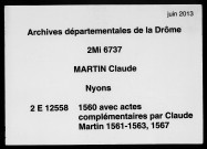 13 octobre-16 décembre 1560
