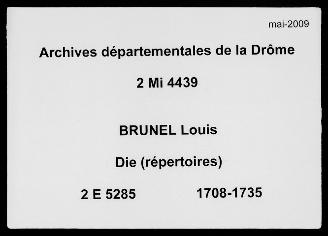 4 janvier 1708-14 mars 1735