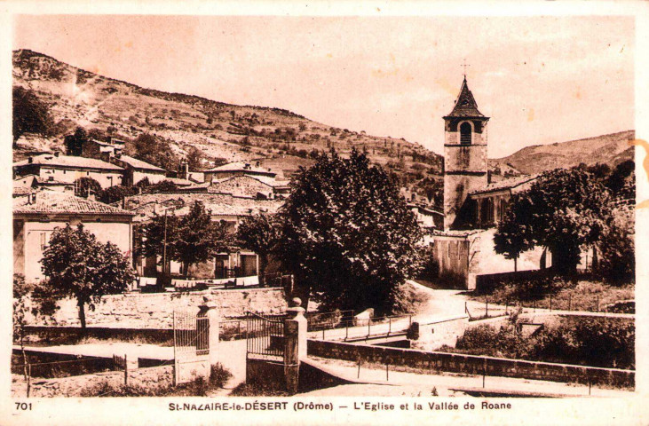 Vue du village et de l'église Saint-Nazaire.