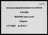 1er jour complémentaire an III-8 frimaire an V