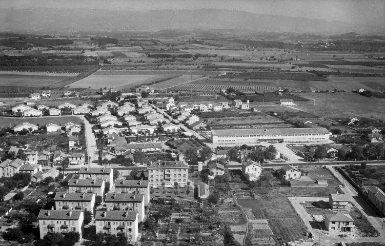 Portes-lès-Valence.- Vue aérienne des nouveaux quartiers.