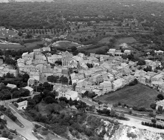 Vue aérienne du village.