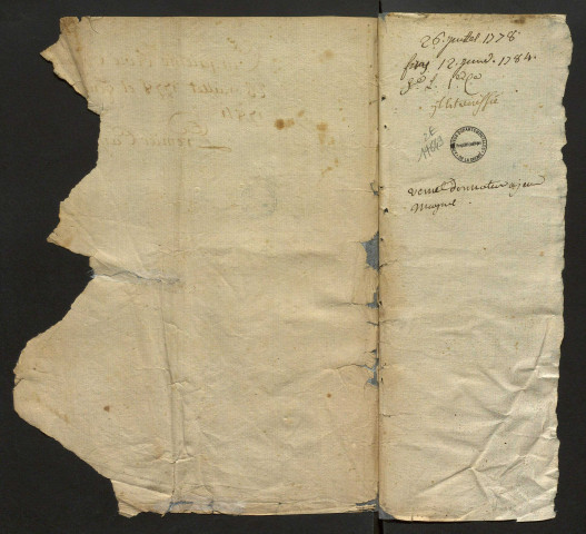 20 juillet 1778-11 septembre 1785