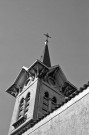 Cléon-d'Andran.- Le clocher de l'église Saint-Sauveur.