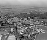 Vue aérienne de la ville.