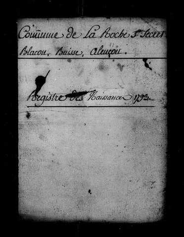 Naissances, mariages, décès (1793-an IX).