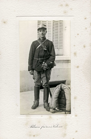 Paul Tiran pendant ses classes au 5ème régiment d'artillerie lourde.