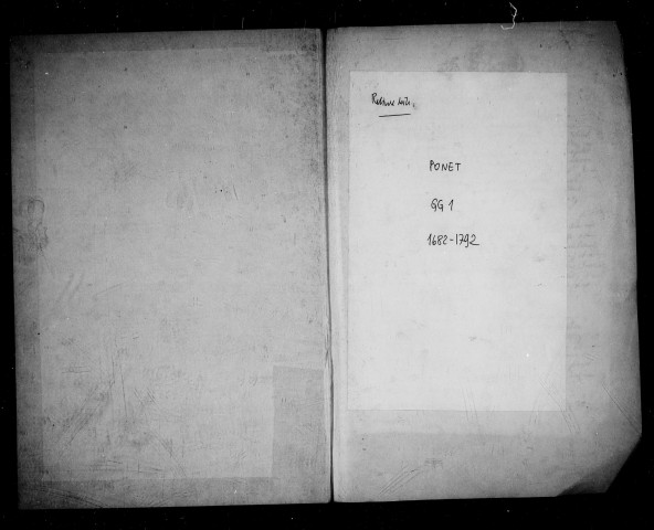 Baptêmes, mariages, sépultures (1682-1792).