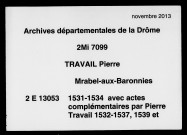 Notes brèves (27 décembre 1532-6 janvier 1534).