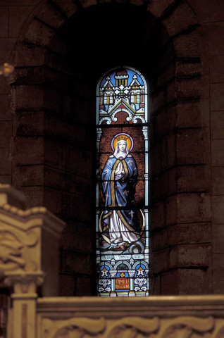 Moras-en-Valloire.- Vitrail de l'église.