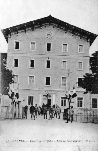 La caserne Baquet transformée en hôpital militaire pendant la guerre 1914-1918.