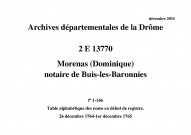 26 décembre 1764-1er décembre 1765