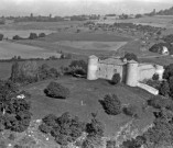 Vue aérienne du château.