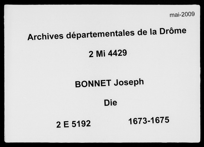 1er janvier 1673-16 décembre 1675