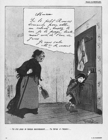 Caricature, extrait de "L'Assiette au Beurre".