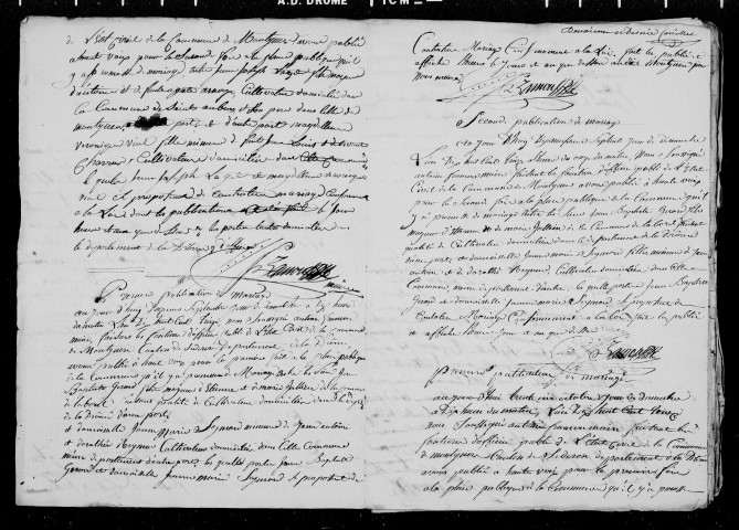 Publications de mariages (1808-1897).