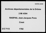 1er janvier-16 septembre 1782