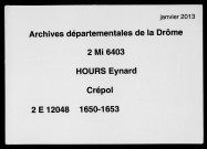 7 février 1650-7 décembre 1653