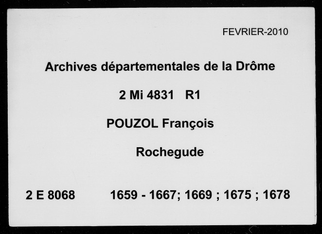 27 janvier 1659-30 novembre 1678
